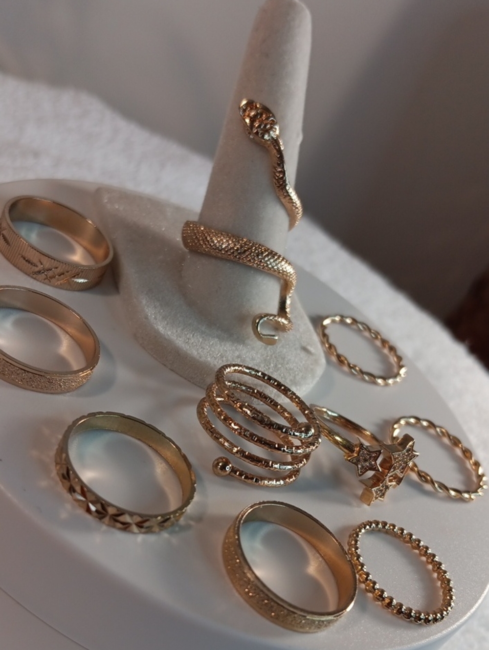 Gold-Tone Stackable Rings - 10 Pc. Set - Picture 3 of 5